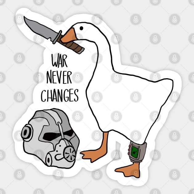 War Never Changes Sticker by luka1